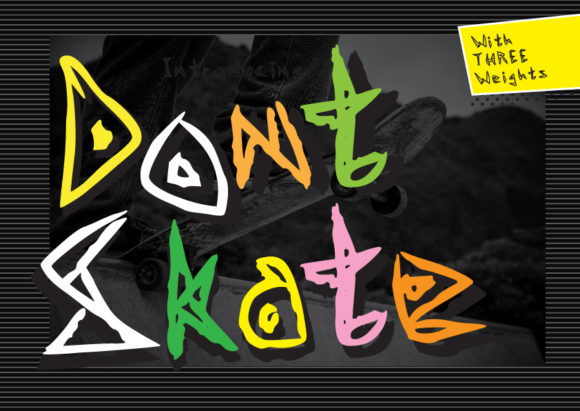 Don t Skate: A Retro-Style Display Font for Creative Projects