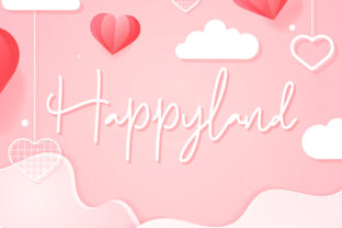 Happyland: A Romantic Display Font for Creative Makers