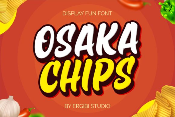 Osaka Chips: A Playful Display Font for Digital Creativity